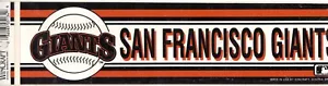 Vintage 1990 WinCraft SAN FRANCISCO GIANTS Bumper Sticker -New /Old Stock Unused - Picture 1 of 1