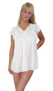Nyteez Custom Vintage Retro Pinup Style Babydoll Lingerie Set - Ivory - Picture 1 of 5