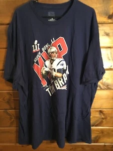 Tom Brady #12 New England Patriots Super Bowl LI 51 MVP Navy T-shirt 5XL - Picture 1 of 5