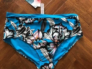 BNWT MARKS & SPENCER COLLECTION BLUE MIX TANKINI / BIKINI BOTTOMS SIZE 22 EUR 50 - Picture 1 of 3