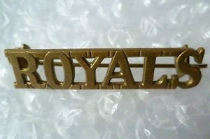 Royals Title 1st Royal Dragoons Shoulder Title 10 mm ANTIQUE Org -1 Pcs - Picture 1 of 2