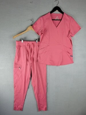 Adar Pro Scrubs Conjunto Camiseta Pantalones Enfermera Talla Pequeños Bolsillos Poliéster Elástico Foto 1 de 4