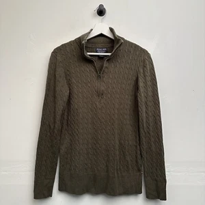 Polo Ralph Lauren Damen Strickpullover Sweater Zip Pullover Gr. L Grün - Bild 1 von 3