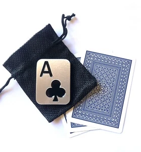 Ace Of Clubs Poker Card Guard Protector, With Storage Bag - Picture 1 of 2