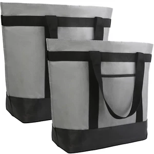 Insulated Reusable Tote Bag, for Grocery Shopping, Women/Men, Keep Food Cold/Hot - Picture 1 of 17