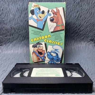 Hanna Barbera Cartoon Classics Smurfs Scooby Doo Flintstones VHS 1987 Avon - Image 1 of 4
