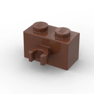 Lego 15x Stein mit Clip 1x2 brick with clip 30237b braun reddish brown - Picture 1 of 1