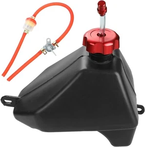 Plastic FUEL GAS TANK + CAP + Petcock + Line 50cc 70cc 90cc 110cc 125cc ATV QUAD - Picture 1 of 4