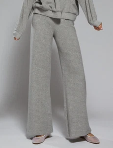 Suzie Kondi Women's L Zephyra Pull On Terry Flare Lounge Pants Gray - Picture 1 of 8