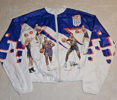 Vintage 1992 Olympic Dream Team Jacket Mens Large Basketball Kellogg's Tyvek 90s - Image 1 of 4