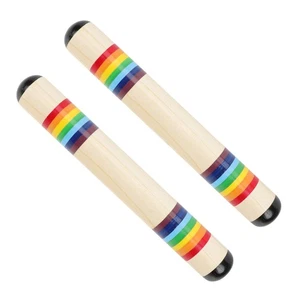2PCS Rain Stick Baby Toy - Wooden Sensory Tubes Sounds Musical - Picture 1 of 12