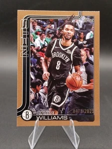 2025-26 Topps Basketball Ziaire Williams #9 Gold Parallel /2025 Nets - Bild 1 von 2