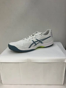Asics Gel-Game 9 Größe US 8D Herren Schnürschuhe, weiß/stahlblau | gebraucht guter Zustand - Bild 1 von 8
