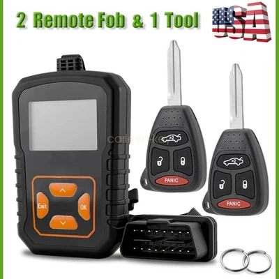 2x New Replacement Remote Key Fob 4 Button+Tool Kit For 2006 2007 Jeep Commander - Image 1 of 4