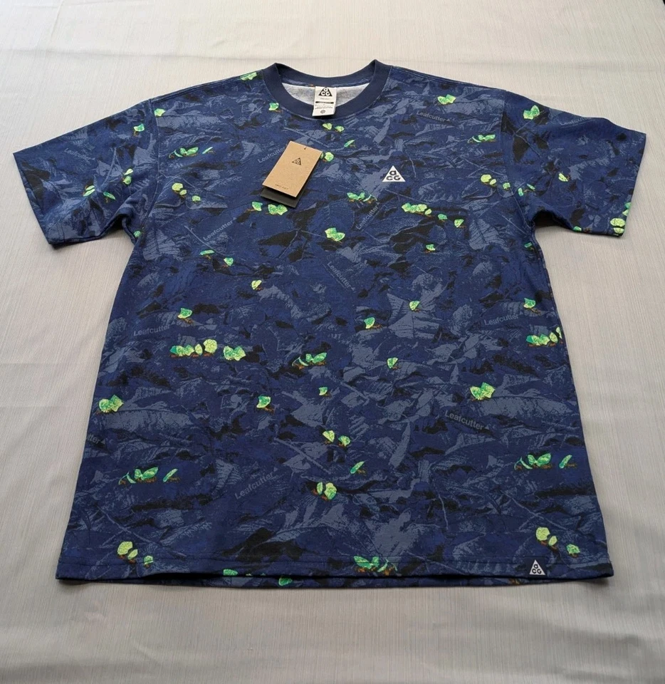 Nike Men's ACG LeafCutter Dri-FIT T-Shirt HJ0794-410 Blue Sz XL All Conditions
