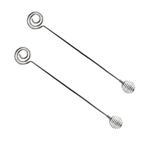 Juego de 2 agitadores de acero inoxidable con mango largo para proceso de teñido del cabello - Imagen 1 de 12