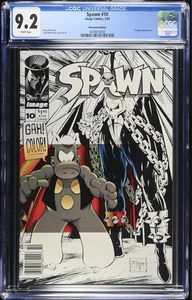 SPAWN #10 CGC 9,2 CASI NUEVO - ¡EDICIÓN QUIOSCO! TODD McFARLANE ART, CUBIERTA CEREBUS - Imagen 1 de 2