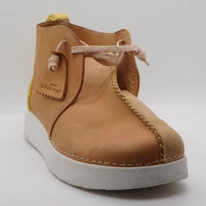 Clark Originals Desert Trek Footwear Leather Chukka Boot Lace Up Logo Size 9.5 - Picture 1 of 10