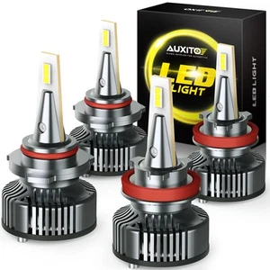 4Pcs H11 9005 LED Headlight CANBUS Lamps High Beam Low For 2015-2021 Ford F-150 - Picture 1 of 13