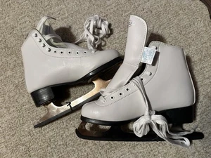 DBX Schlittschuhe Classic weiß Leder Damen Schlittschuh Größe 6 - Bild 1 von 8