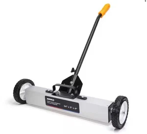 24 in. Barredora magnética rodante con ruedas, 50 libras. Capacidad Artículo-1099 - Imagen 1 de 9