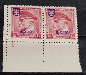 Local CSR 1938 Bazovsky Ovpt Autonomous Slovakia FVF MNH! high cat, signed - Picture 1 of 1