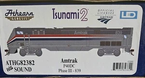 HO Athearn Genesis P40DC, Amtrak Phase III #839 Factory Tsunami2 Sound and LEDs - Picture 1 of 2