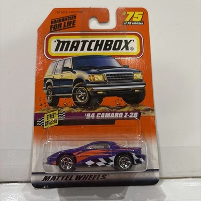 Camaro Z-28 1997 Matchbox 75/75 Street Cruisers nuevo en paquete púrpura 84 Foto 1 de 2
