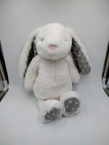 Peluche Worlds Softest 14" Conejo Conejo Orejas Gris Estrellas Blancas Ojos Cosidos - Imagen 1 de 3