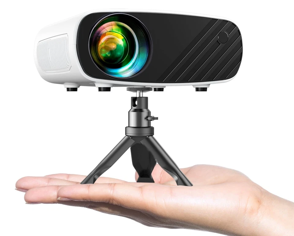 Mini Projector for iPhone, 2025 Upgraded 1080P HD Projector, 8000L Portable Pro - Image 1 of 4