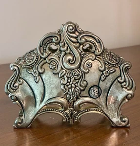 Vintage Godinger Barock versilbert Utensil/Besteck/Servierlöffel Halter verziert - Bild 1 von 9