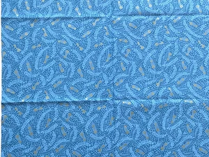 Lewis & Irene Secret Invierno Jardín Dorado Metálico Llaves Tela Azul 0.5m - Imagen 1 de 6