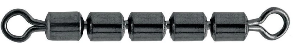 P-Line Pucci Black 5 Barrel Rolling Chain Swivels Size #1 Package of 5 - Image 1 of 1