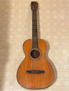 Antique  1910's Lyon and Healy Parlor Guitar With Silk Strings 😮 🎸 - Picture 1 of 8