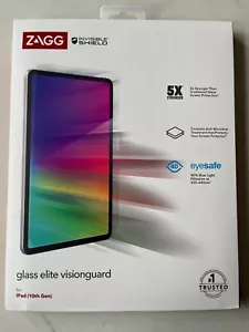 NEW ZAGG InvisibleShield Glass Elite VisionGuard for Apple iPad 10th Gen - Picture 1 of 1