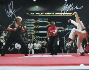 Ralph Macchio William Zabka KARATE KID Cobra Kai Signed 16x20 Photo JSA 159981 - Picture 1 of 4