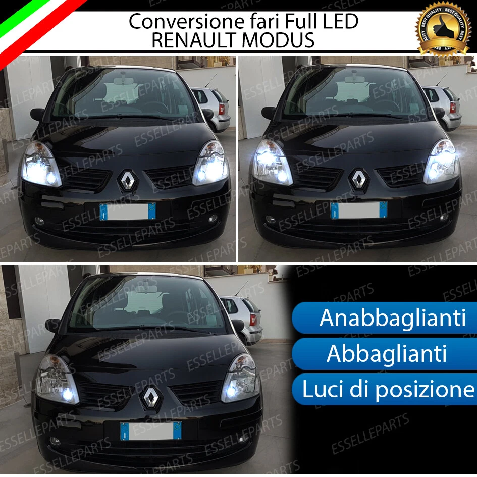 KIT FARI LED RENAULT MODUS ANABBAGLIANTI ABBAGLIANTI POSIZIONE FULL LED 6000K - Immagine 1 di 4