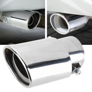 Chrome Outlet Car Exhaust Muffler Tip Pipe Tail Throat Universal Replacement 5" - Picture 1 of 11