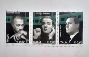 LOTTO N°3 FRANCOBOLLI USATI TIMBRATI ITALIANI SERIE CINEMA ITALIANO 2010 - Foto 1 di 1