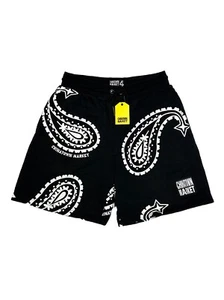 Chinatown Market x 4 Hunnid YG Paisley Shorts Black Paisley Adult Size Medium - Picture 1 of 7