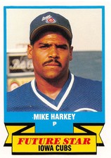 Mike Harkey 1988 CMC Triple A All-Stars 15  Iowa Cubs  Baseball Card
