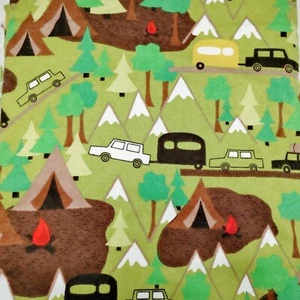 Flannel Joann's Fabric Cotton 2.66 Yards x 42" wide Camping Theme Outdoors - Picture 1 of 4