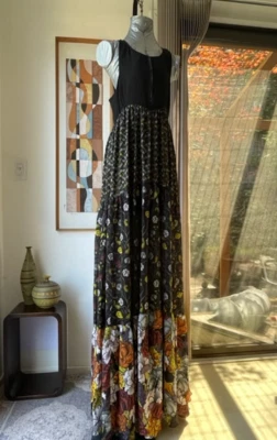 Maxi Vestido Largo Proenza Schouler Floral En Niveles Talla 6 Pequeño/Mediano, Original $1,400 Foto 1 de 4