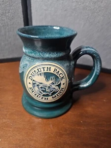 Deneen Pottery Green Foam On Green Belly Tankard Duluth Pack Moose Medallion - Picture 1 of 7