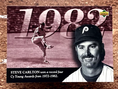 1994 Upper Deck All-Time Heroes Steve Carlton #124 - Image 1 of 2