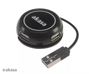 Akasa AK-HB-19BK Connect 4C 4-in-1 4-port USB 2.0 Hub - Picture 1 of 1