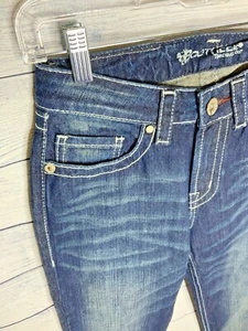 VTG Bootheel Trading Rock Blue Fontana Flare Women's Jeans Size 0 25X34 NWT - Picture 1 of 7