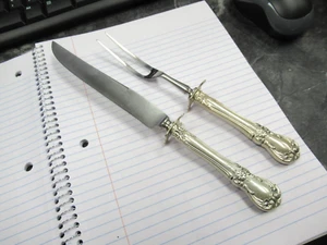 Towle Sterling Old Master Carving Set Knife & Fork No Mono Nice BIN Price! - Picture 1 of 10