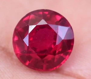 Natural Red Painite 5.60 Ct Round Shape Certified Mogok Best Rare Loose Gemstone - Picture 1 of 5