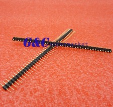 Single Row 40Pin 2.54mm Round Male Pin Header gold plated machined J8 A2TM